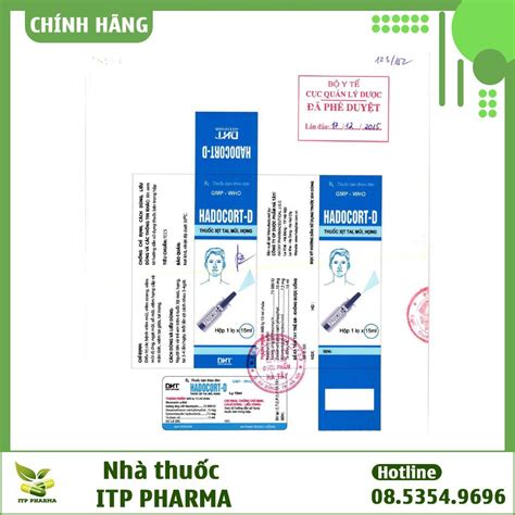 Thuốc xịt mũi, tai Hadocort-D có dùng cho bà bầu không - ITP Pharma
