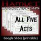 5 HAMLET Character Maps Quiz Worksheet Review Test NO PREP