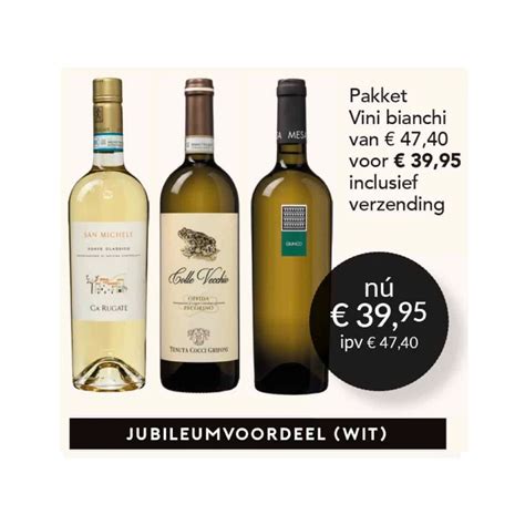 Wijnpakket wit Webshop De Smaak van Italië