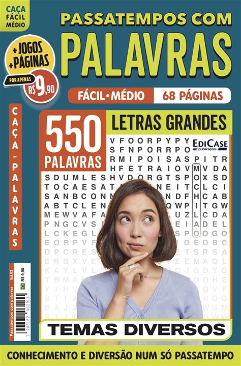 Passatempos Palavras Ed 02 Fácil Médio Letras Grandes Temas