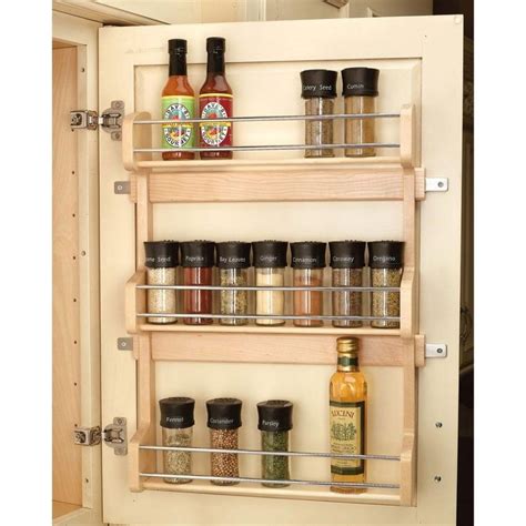 Cabinet Door Spice Rack Wood Door Mounted Spice Rack Cabinet Door