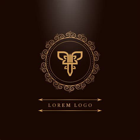 rounded elegant logo type in gold 24403149 Vector Art at Vecteezy