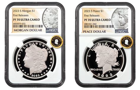 S Morgan Dollar Peace Dollar Ngc Pf Ultra Cameo Set Of R