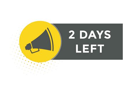 2 days left countdown template, 2 day countdown left banner label ...