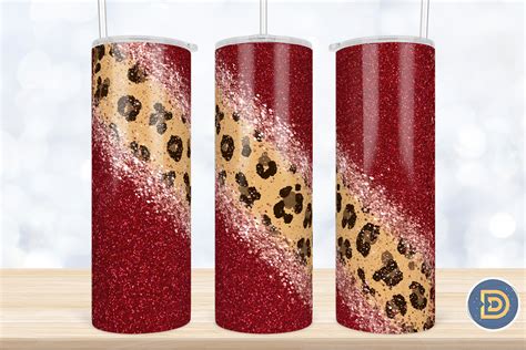 Leopard Glitter Tumbler Sublimation Png Graphic By Drizzle Designs