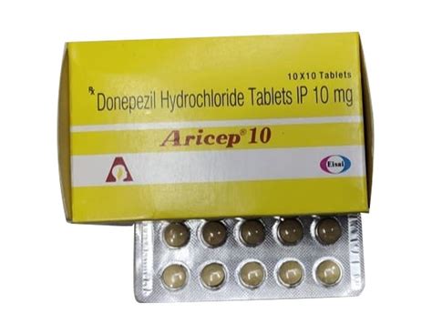 Aricep 10mg Donepezil Hydrochloride Tablet IP 10x10 Tablets