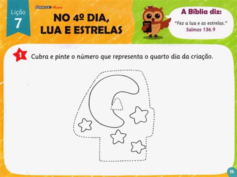 O Que Deus Criou No Quarto Dia - Escola Dominical Infantil: A criação de Deus: No quarto dia, Deus criou ...