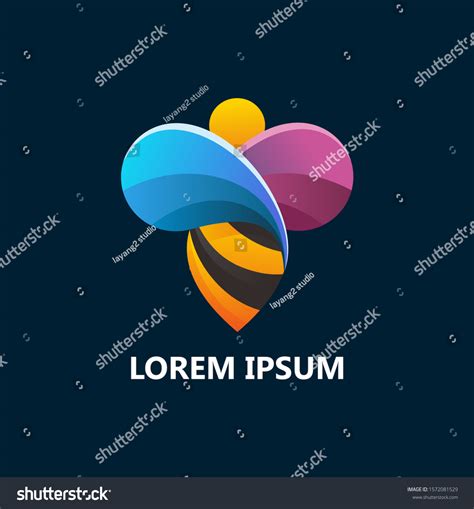 Colorfull Bee Mascot Logo Design Stock Vector Royalty Free 1572081529