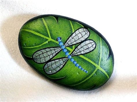 Winter Blue Dragonfly On Leaf Featured In Treasuries Hand Etsy Hand