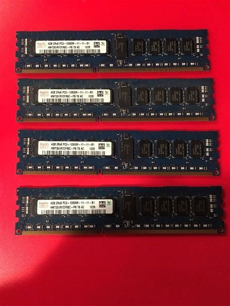 16GB Hynix 4x4GB 2Rx8 PC3 12800R PC3 12800 DDR3 1600MHz HMT351R7CFR8C