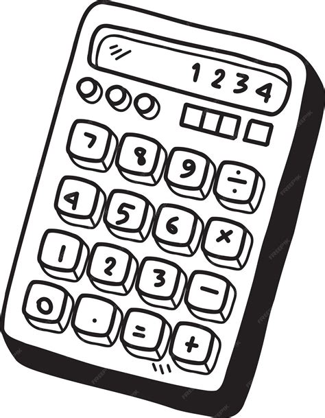 Premium Vector Hand Drawn Calculator Illustration Draw Calculator