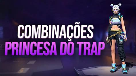 COMBINAÇÕES DE SKINS FEMININA NO FREE FIRE O CONJUNTO PRINCESA DO T