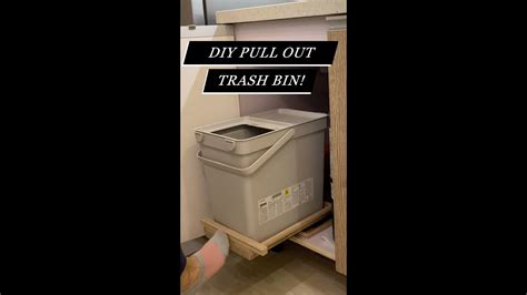 Diy Pull Out Trash Bin Ft Ikea H Llbar Youtube