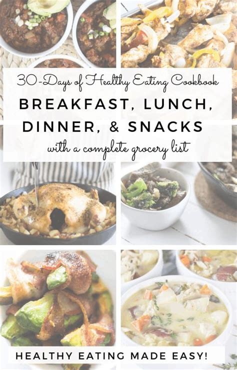 30 Day Clean Eating Meal Plan Our Oily House