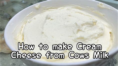 How To Make Cream Cheese From Cows Milk Homemade Youtube