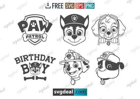 √ 6 Paw Patrol Svg Files Free Svg Files