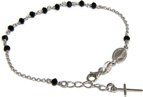 NALBORI Mistika Bracciale Rosario Uomo Donna In Argento 925 Madonna