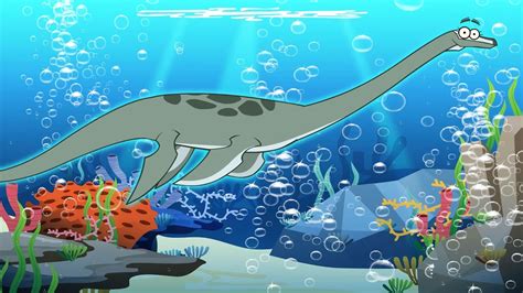 Dinosaur Plesiosaurus Underwater Dinosaurs Dinosaur Cartoon For