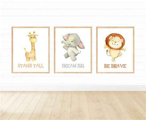 Safari Nursery Decor Baby Room Wall Art Digital Download Nursery