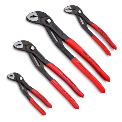 KNIPEX Cobra Wasserpumpenzangen Satz 4 Tlg Zangen Set 87 01 150