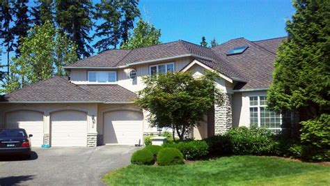 Gaf Grand Sequoia Shingles Nyklassisk Hus Facade Seattle Af