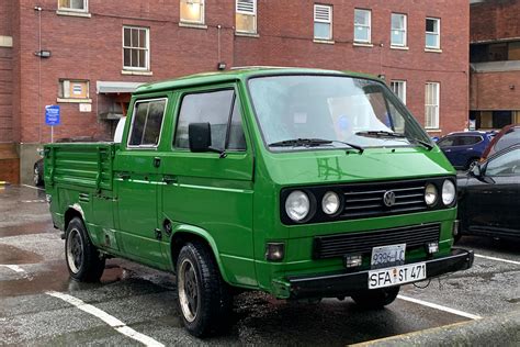 Old Parked Cars Vancouver Volkswagen Transporter Doka