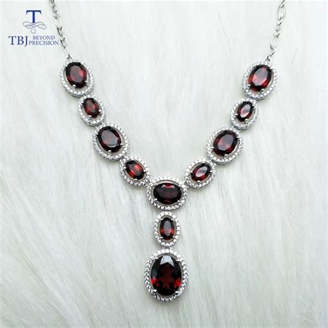 Buy Tbj Luxury Necklace For Party With Natural Red