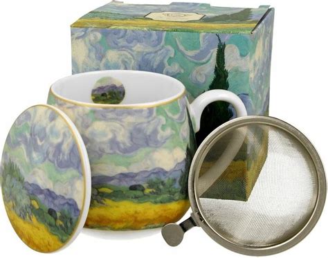 Duo Kubek Z Zaparzaczem Bary Ka Wheat Field Porcelana New Bone China