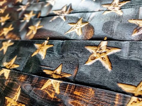 Rustic Wood Burned American Flag 59x32 – THE LEGACY FLAG