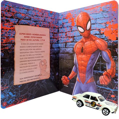 Carrinho Hot Wheels Ford Escort Rs Livro Quebra Cabe As Homem Aranha Shopee Brasil