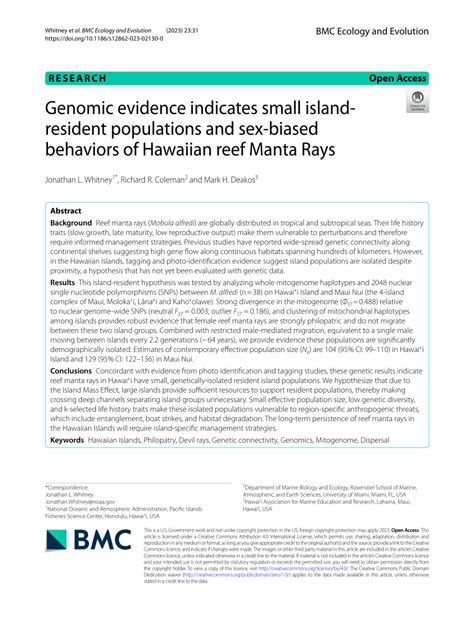 Pdf Genomic Evidence Indicates Small Island Resident Populations And Sex Biased Behaviors Of