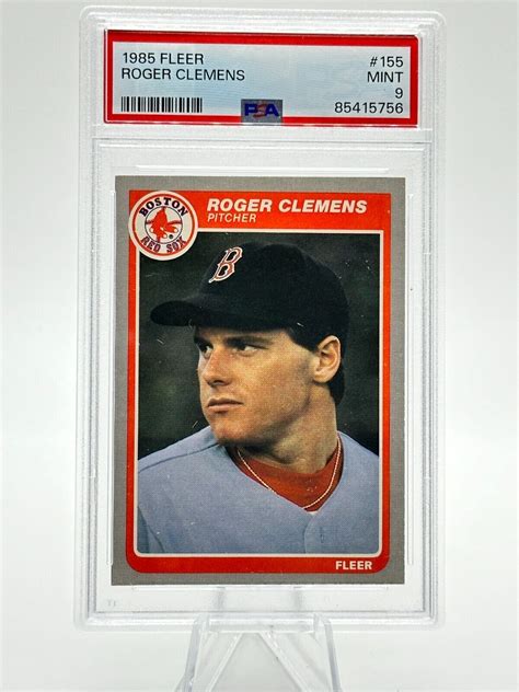 Fleer Baseball Roger Clemens Boston Red Sox Rc Psa Mint