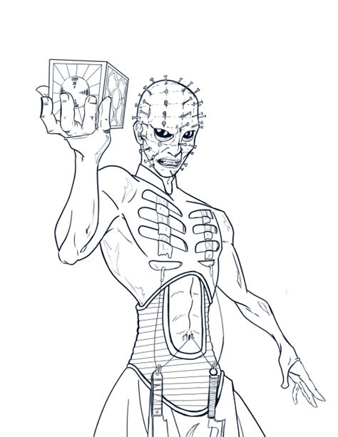 Pinhead Hellraiser Line Art By Mackimm On Newgrounds