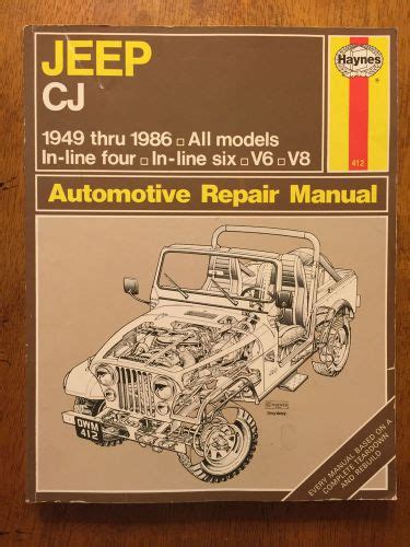 Sell Haynes Jeep CJ Automotive Repair Manual 1949 Thru 1986 All Models