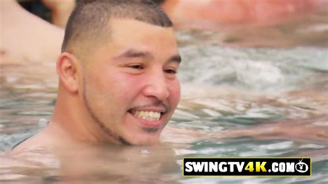 Messy Orgy After A Naguhty Sex Game In The Pool Between Kinky Swingers