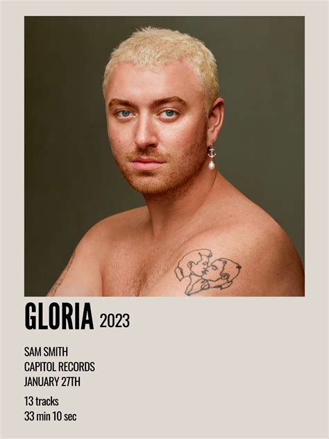 Minimal Aesthetic Polaroid Album Poster For Gloria By Sam Smith Minimal