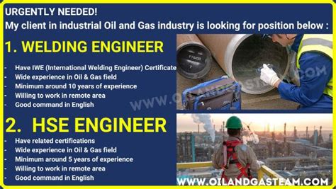 Welding Engineer Hse Engineer Oil And Gas Industry Necrof