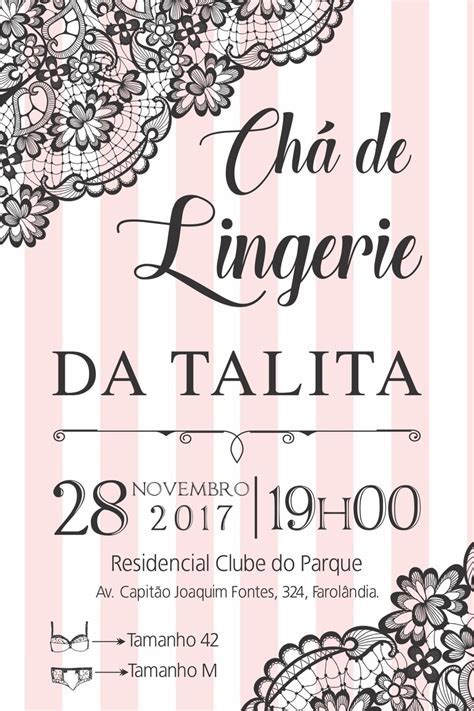 Arte Convite Digital Cha De Lingerie Elo Produtos Especiais