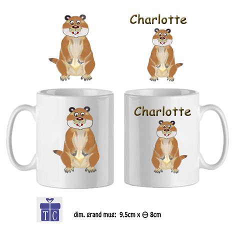 Mug marmotte à personnaliser Mug Mug Animaux texticadeaux