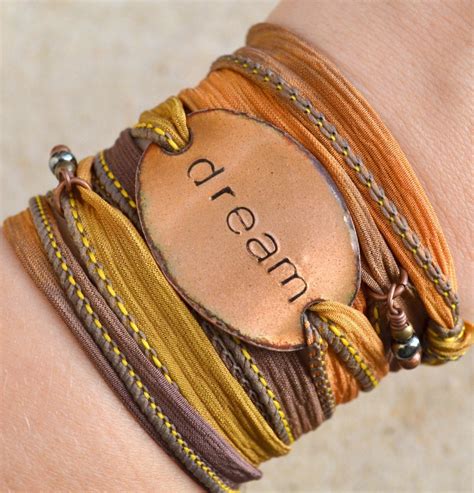 Dream Boho Silk Wrap Bracelet Silk Bracelet Yoga Wrap