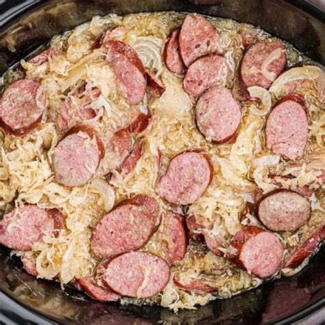 Slow Cooker Kielbasa And Sauerkraut The Magical Slow Cooker