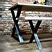 Nisorpa X Shaped Metal Table Legs Solid Steel Industrial Dining Table