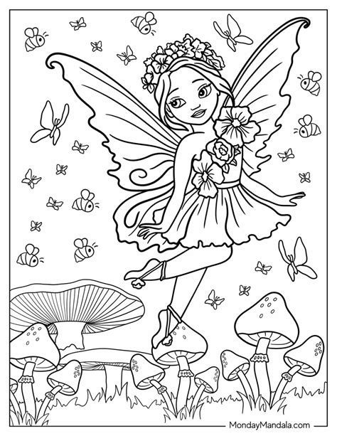 34 Fairy Coloring Pages (Free PDF Printables)