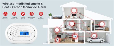 Interlinked Fire Alarm System Year Battery Smoke Detector