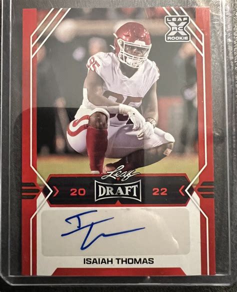 2022 Leaf Draft Autographs Red BA IT1 Isaiah Thomas AU RC For