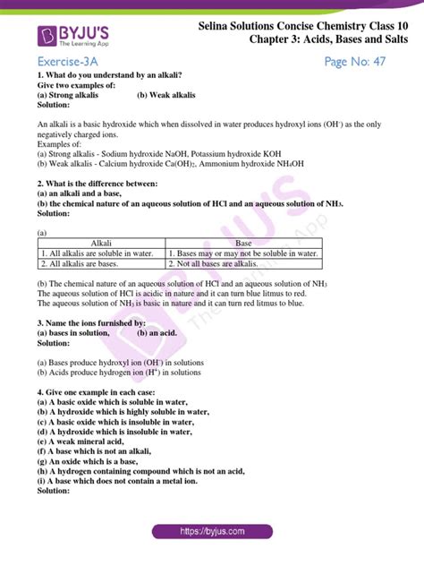 A Detailed Explanation Of Key Concepts Regarding Acids Bases And Salts