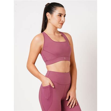 BODD ACTIVE Cranberry Pink Strappy Sports Bra Buy BODD ACTIVE