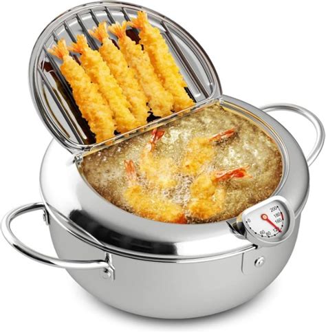 Amazon Deep Fryer Pot Inch L Japanese Deep Frying Pot With