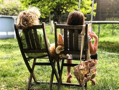 HD wallpaper: two children sitting on chairs, two children sitting on ...