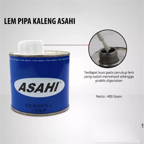 Jual Lem Pipa Pvc Asahi Kaleng Lem Pipa Paralon Asahi Gram